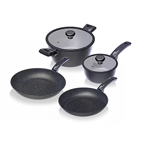 Limited offer: Moneta Essential Pots & Pans Set, Aluminum, Black, 24 cm from 109.90 EUR to 80.75 EUR (save 27%)