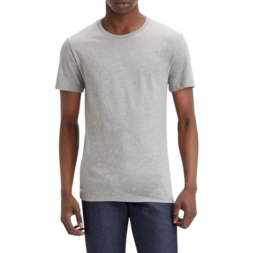 Offerta a tempo: Levi's Slim 2-pack Crewneck Tee, T-shirt Uomo, White/ Med Heather Grey, XXL - 46% da 40.00 € a 21.80 €