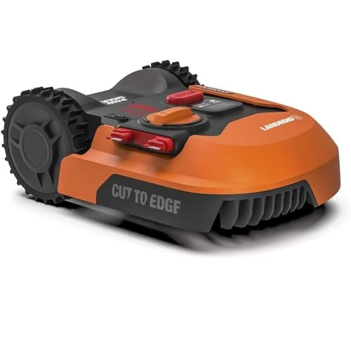 WORX Landroid WR142E Robot Tondeuse Connecté e t Intelligent, 700 m² Surf.Max 800 m², Installation Facile, Configurable, Pente 35%, détecteur de Pluie, Coupe près des Bordures, Tonte Rapide