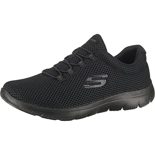 Skechers Kobiety Summits 12985 Trampki, Black Mesh/ Trim, 38 EU