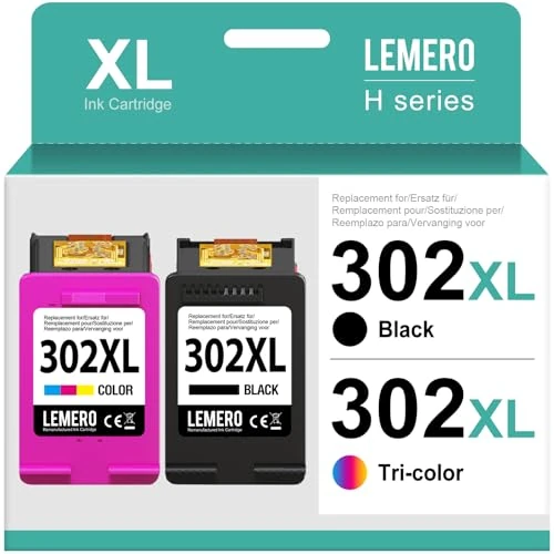 Offerta a tempo: Lemero 302XL Cartuccia Compatibile per Cartucce HP 302 XL Nero e Colore per HP Envy 4525 4520 Deskjet 3630 3639 Officejet 3830 3831 5230 - 0.00% da 25.99 € a 25.99 €