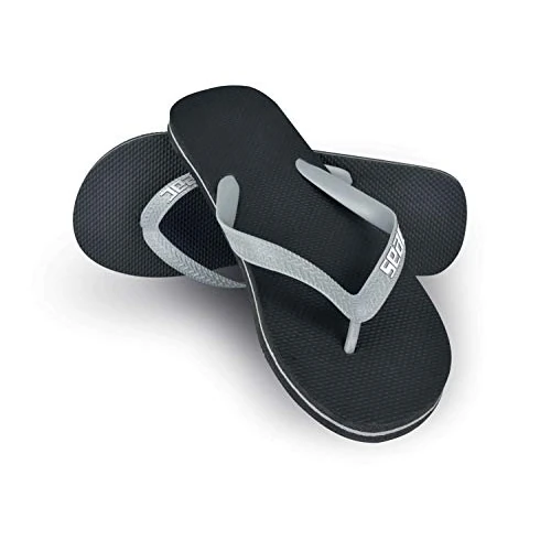 SEAC Ohau, Tongs en Caoutchouc pour la Mer, la Piscine, la Plage et Le Bateau, Noir/Gris, 35/36