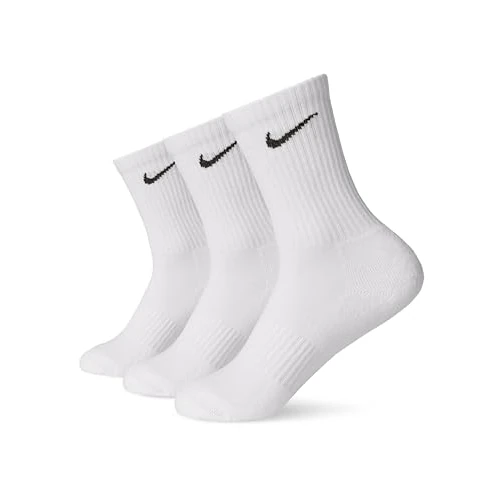 Nike Socks Everyday Ltwt, Calzini Uomo, Bianco (White/Black), M