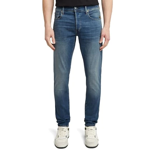 G-STAR 3301 Slim Jeans, Jeans Uomo, Blu (Vintage Medium Aged 51001-8968-2965), 34W / 30L