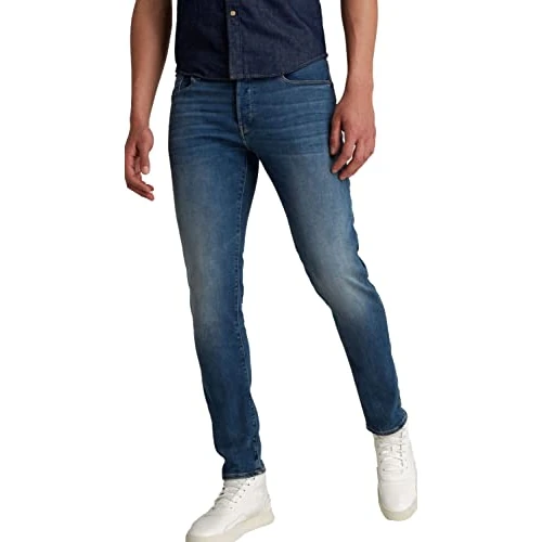 G-STAR 3301 Slim Jeans, Jeans Uomo, Blu (Vintage Medium Aged 51001-8968-2965), 33W / 36L