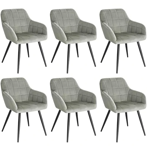 Offerta a tempo: WOLTU Set di 6 Sedie per Sala da Pranzo Imbottite, Poltroncine in Velluto - 10% da 356.24 € a 321.50 €