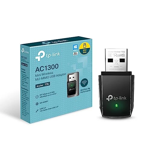 Begrenztes Angebot: TP-Link Archer T3U AC1300 USB WLAN Stick Adapter (bis zu 867 Mbit/s auf 5GHz und 400 Mbit/s auf 2,4GHz, USB 3.0, MU MIMO, Kompatibel mit Windows 11/10/8.1/8/7/XP, Mac OS 10.15 und früher von 17.81 EUR auf 14.96 EUR (Rabatt 16%)
