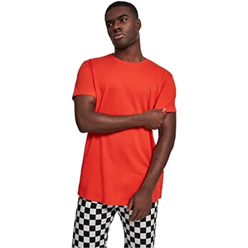 Oferta limitada: Urban Classics Shaped Long Tee, Camiseta Hombre, Naranja (Bloodorange), S de 12.90 € a 9.37 € (ahorro 27%)