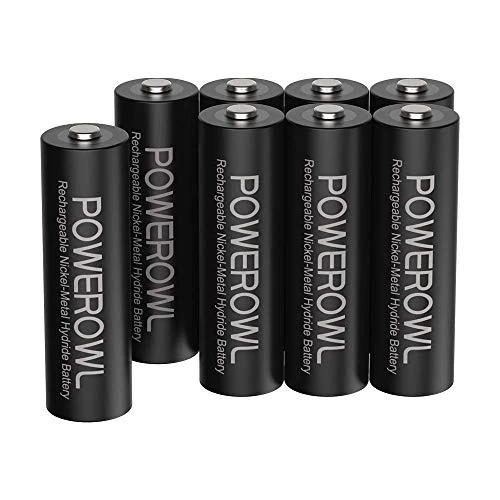 Limited-time offer: POWEROWL AA Rechargeable Batteries 8 Pack, High Capacity 2800mAh 1200 Cycles 1.2V NiMH Rechargeable Battery AA from 9.99 £ to 9.99 £ (save 0.00%)