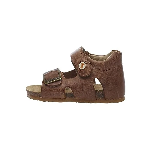 Falcotto BEA-Sandales en cuir avec boucle et fermeture scratch,Marron 19