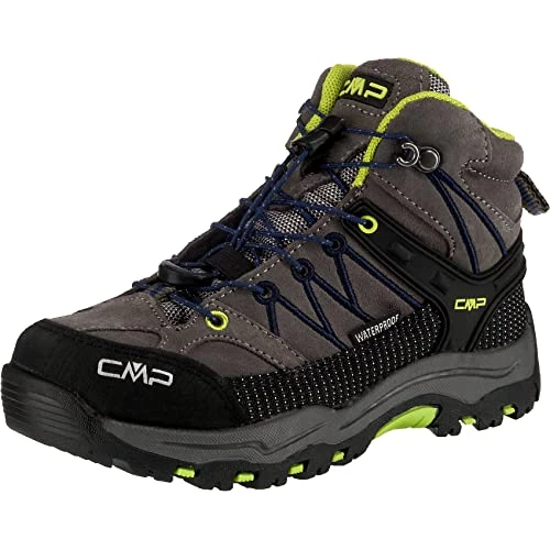 CMP Kids Rigel Mid Trekking Shoes Wp, Scarpe da trekking Unisex - Bambini e ragazzi, Graffite Marine 35UD, 33 EU