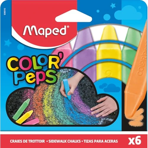 Oferta limitada: Maped Color Peps - Juego de 6 tizas vivos, fácil de limpiar de 5.36 € a 5.36 € (ahorro 0.00%)
