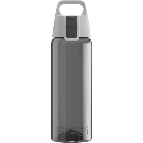 SIGG Total Color Anthracite Botella cantimplora (0.6 L), botella hermética sin sustancias nocivas, botella resistente y ligera de plástico tritán