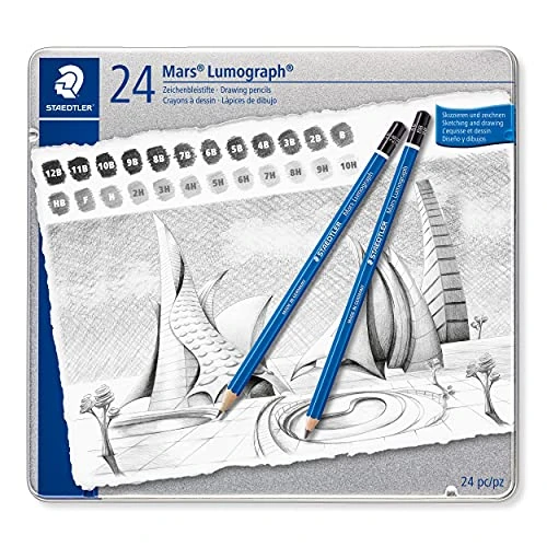 Offerta a tempo: Staedtler Mars Lumograph - Set Matite da Disegno e Scrittura con Mine di Varie Gradazioni — 16% da 30,29 € a 25,49 €