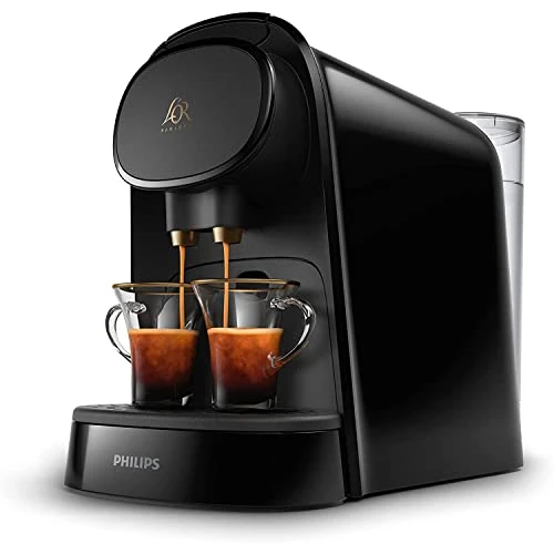 Philips L'OR Barista Coffee Capsule Maker, Double Dose, Double Pleasure, 1 or 2 Cups, Ristretto, Espresso, Double Capsule, Real Espresso Quality, Piano Black (LM8012/60)