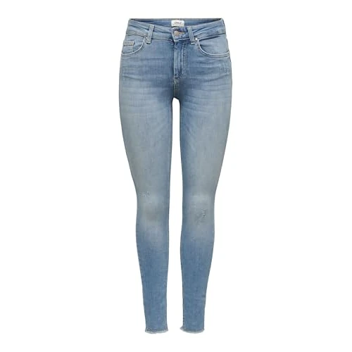 Only Jeans da Donna Skinny Fit ONLBlush Mid Ankle, Blu (Light Blue Denim), XS x 30L