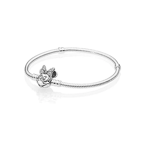 Limitiertes Angebot: PANDORA Disney Pavé Minnie Maus-Kugelverschluss Schlangen-Gliederarmband Sterling Silber 17 cm von 99.00 EUR auf 85.71 EUR (Spare 13%)