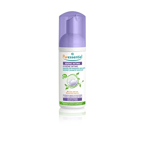 Puressentiel, Igiene Intima, Mousse Detergente Delicata, Per Mucose Irritate, Testata Sotto Controllo Ginecologico, Ph Fisiologico, Detersione quotidiana, 99,5% di Origine Naturale, 150 ml