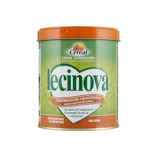 LECINOVA LECITINA DI SOIA, Senza Glutine, Senza Controindicazioni, Con Soia NON OGM, Con Omega 6, Barattolo da 250 gr