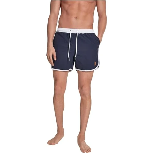 Tijdelijke aanbieding: URBAN CLASSICS Zwemshorts voor heren, afgeronde zoom, korte snit, 2 zijzakken, trekkoord, geïntegreerde microgeperforeerde slip, verkrijgbaar in verschillende kleuren, maat XS - 5XL van 24.90 € naar 19.99 € (20% korting)