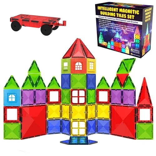 Limited offer: Desire Deluxe Magnetic Building Blocks Tiles STEM Toy Set 57PC – Kids Learning Educational Construction Toys for Boys Girls Present Age 3 4 5 6 7 Year Old - Gift from 34.83 EUR to 22.99 EUR (save 34%)