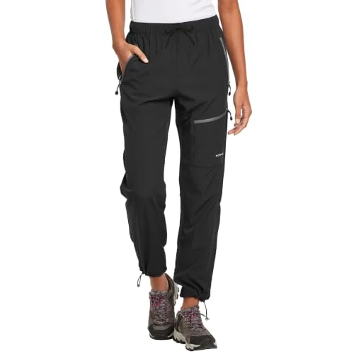 Offerta a tempo: BALEAF Pantaloni Trekking Donna UPF 50+ Asciugatura Rapida Pantaloni Cargo Donna Traspiranti Impermeabile Nero XXL - 0.00% da 37.99 € a 37.99 €