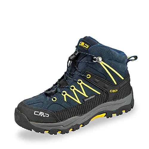Offerta a tempo: CMP Kids Rigel Mid Trekking Shoes Wp, Scarpe da trekking Unisex - Bambini e ragazzi, B Blue Zafferano, 36 EU - 6% da 55.49 € a 51.99 €