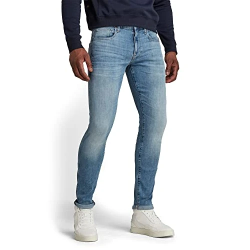 G-Star Raw Jeans heren Revend Skinny , Blau (lt indigo aged 8968-8436) , 33W / 36L