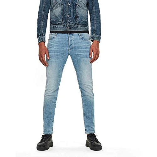 G-STAR 3301 Slim Jeans, Jeans Uomo, Blu (Lt Indigo Aged 51001-8968-8436), 36W / 32L
