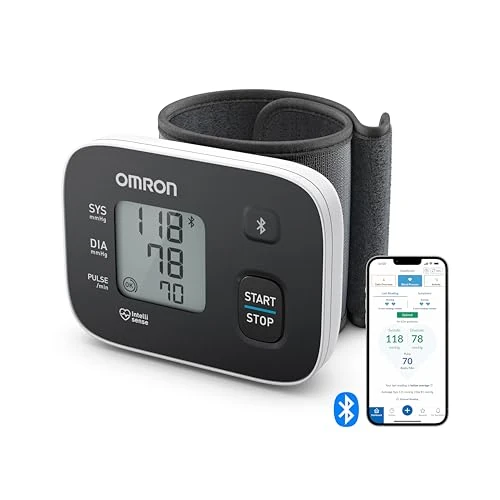 Oferta ograniczona: OMRON RS3 Intelli IT Wrist Blood Pressure Monitor for Home Use or on the Go - Clinically Validated Wrist Blood Pressure Machine with Free Smartphone App - Wrist BP Monitor with BP Cuff and 30 Readings z 184.75 PLN na 184.75 PLN (zniżka 0%)