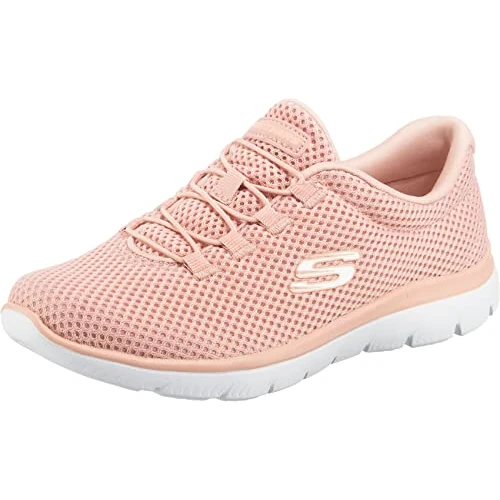 Oferta limitada: Skechers Mujer Summits 12985 Zapatillas, Rose Mesh/ White Trim, 41 EU de 69.95 € a 44.95 € (ahorro 36%)