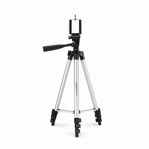 Offerta a tempo: Amazon Basics Treppiede Universale per Smartphone in Alluminio da 127 cm con Rotazione a Tre Assi, Nero - 46% da 22.04 € a 11.99 €