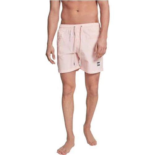 Urban Classics Men's Block Swim Shorts Trunks, Pink, XS