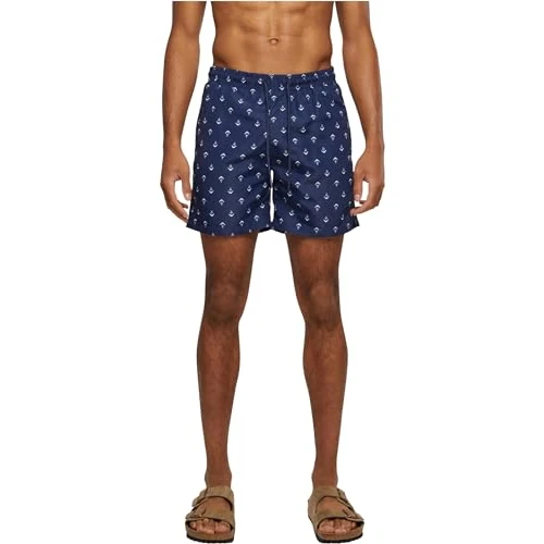 Offerta a tempo: URBAN CLASSICS Costume da Bagno Uomo, Pantaloncini da Bagno ad Asciugatura Rapida, Boxer da Bagno Surf e Attivitá Sportiva, Colore anchor/navy, XS - 52% da 24.90 € a 11.92 €