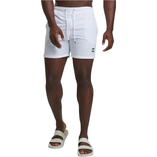 Offerta a tempo: Urban Classics Block Swim Shorts Pantaloncini da Bagno Uomo, Bianco (White), S - 10% da 19.90 € a 17.99 €