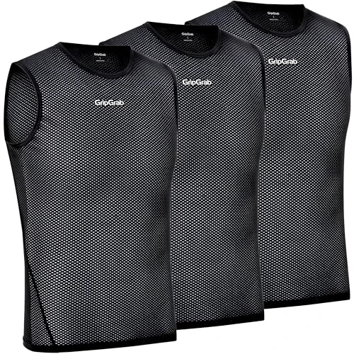 GripGrab Ultralight 1 and 3 Pack Sleeveless Base Layer Mesh Summer Cycling Undershirt Anti Odor Lightweight Vest