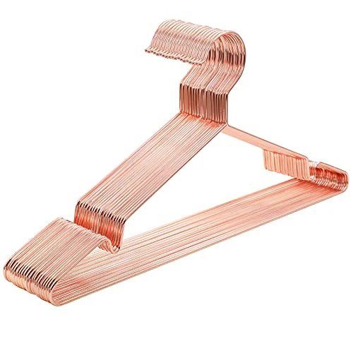 Offerta a tempo: SONGMICS Appendiabiti in metallo, cromato, antiruggine, salvaspazio, resistente, lunghezza 42 cm, colore: rosa oro CRI44R20 - 39% da 24.99 € a 15.29 €