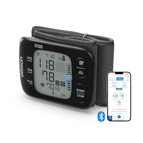 Limited-time offer: OMRON RS7 Intelli IT Wrist Blood Pressure Monitor for Home Use/on The Go - Clinically Validated BP Monitor Incl Use on Obese People, Blood Pressure Machine with Free Smartphone App from 87.50 GBP to 64.97 GBP (save 26%)