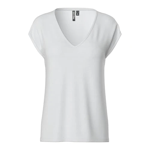 Offerta a tempo: Pieces NOS Pckamala Tee Noos T-Shirt, Bianco Bright White, Small Donna - 28% da 19.99 € a 14.44 €