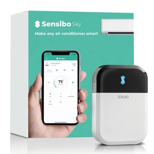 Limited-time offer: Sensibo Sky, Smart Wireless Air Conditioner Controller. Quick & Easy DIY Installation. Maintains Comfort with Energy Efficient. Automatic Wifi Thermostat Control App. Google, Alexa and Siri Compatible from $99.00 to $79.00 (save 20%)