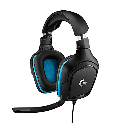 Logitech G432 Gaming Headset, 7.1 surround sound, DTS Headphone:X 2.0, 50mm audio drivers, USB en 3.5mm audio jack, flip-to-mute microfoon, PC/Mac/Xbox One/PS4/Nintendo SWitch - Zwart