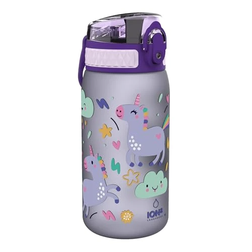 Limited-time offer: Ion8 Leak-Proof Kids Water Bottle, 350ml/12oz, Purple Unicorn - BPA-Free Odor Resistant Recyclon Polymer with One-Touch Flip Lid, Carry Loop, No Straw - Dishwasher Safe, Cupholder/Backpack Friendly from $15.99 to $13.20 (save 17.45%)