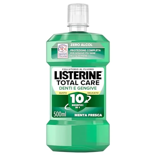 Begrenztes Angebot: LISTERINE, Mundwasser, Abwehr von Zähnen und Zahnfleisch, zarter Geschmack, kein Alkohol, Dreifachwirkung, stärkere Zähne, gesünderes Zahnfleisch, zarte Minze, 500 ml von 7.78 EUR auf 5.91 EUR (Rabatt 24%)