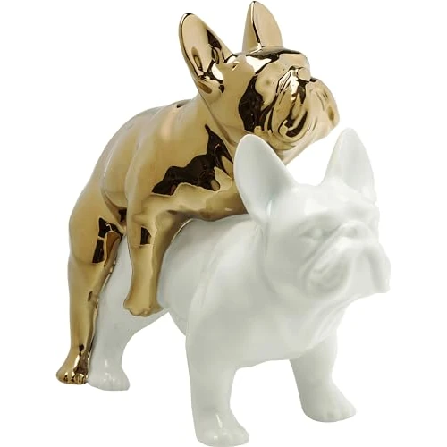 Oferta limitada: Kare Design figura decorativa Love Dogs Dorado/Blanco, figura decorativa, perro, porcelana, accesorio, decoración para estanterías o aparadores, escultura decorativa, decoración, 17x11x20 cm de 28.82 EUR a 21.99 EUR (ahorro 24%)