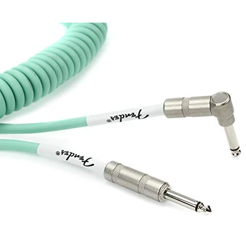 Limited offer: Fender Original Series Coiled Instrument Cable, Guitar Cable, Guitar Accessories, with Limited, Straight/Angle, Surf Green, 30ft from 37.49 EUR to 21.50 EUR (save 43%)