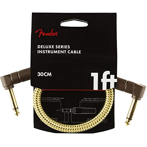 Tijdelijke aanbieding: Fender Deluxe Patch Kabel Gitaar Angled Tweed 30 cm van 10.60 € naar 10.60 € (0.00% korting)