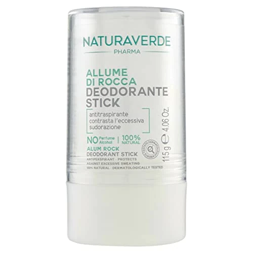Offerta a tempo: Naturaverde | Pharma - Stick Deodorante, Deodorante Stick, Allume di Rocca Deodorante Stick, Stick Allume di Rocca, per Pelli Sensibili, 100% Naturale, 115g - 80% da 8.30 € a 1.69 €