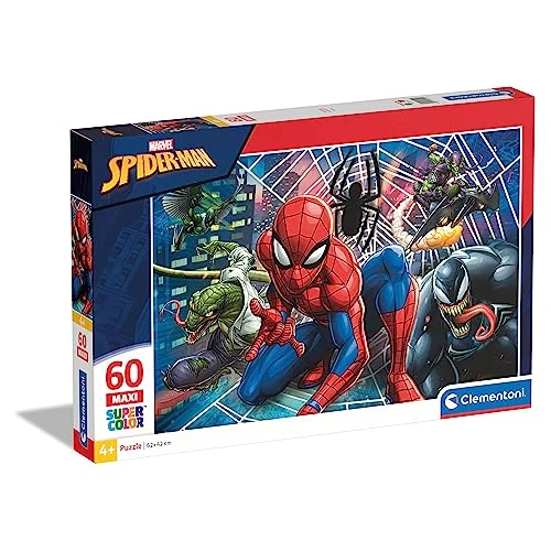 Limitiertes Angebot: Clementoni 26444 Maxi Spiderman – Puzzle 60 Teile ab 4 Jahren, farbenfrohes Kinderpuzzle mit extra großen Puzzleteilen, Geschicklichkeitsspiel für Kinder von 15.74 EUR auf 15.74 EUR (Spare 0%)