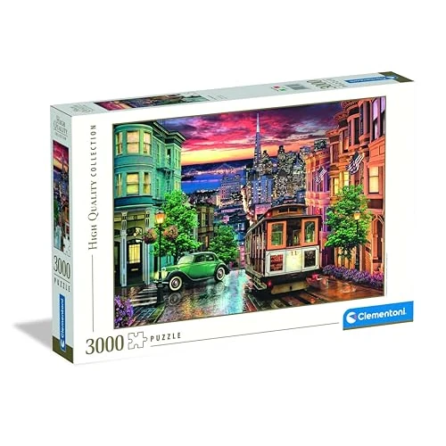 Begrenztes Angebot: Clementoni 33547 San Francisco – Puzzle 3000 Teile ab 9 Jahren, buntes Erwachsenenpuzzle mit kräftigen Farben, Geschicklichkeitsspiel für die ganze Familie, schöne Geschenkidee von 17.99 EUR auf 17.99 EUR (Rabatt 0%)
