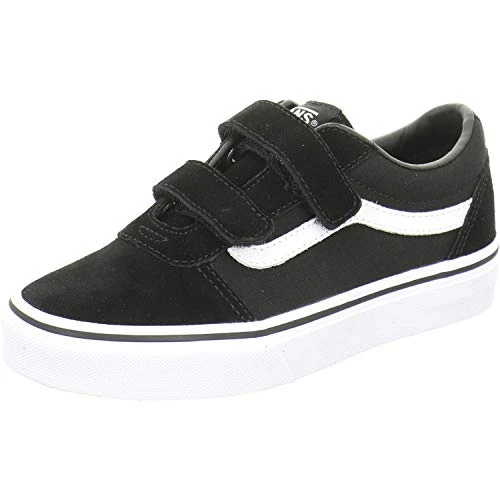 Vans Ward V Suede, Baskets garçon, Noir (Suede/Canvas/Black/White), 38.5 EU
